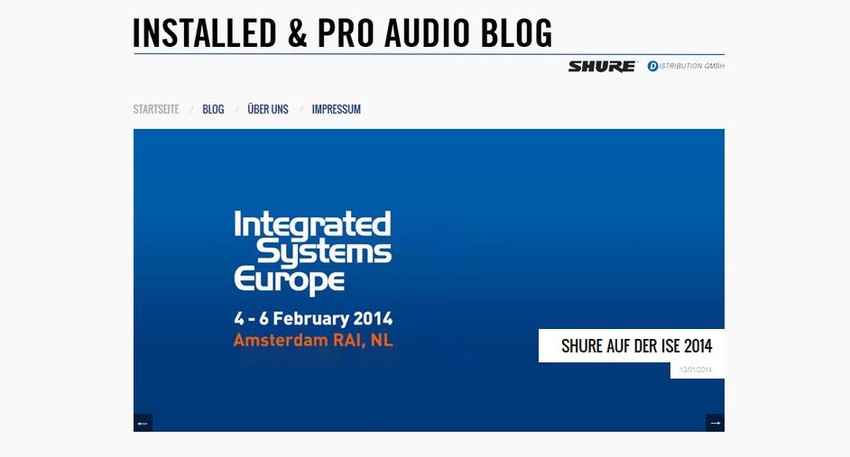 Shure Distribution: Neuer Blog für Installations- und Pro-Audio Kunden